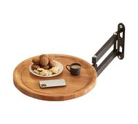 Bandeja plegable de pared - Estantería multiusos para mesita de noche, bandeja retráctil, estación de trabajo para aperitivos, soporte para ordenador portátil, organizador doméstico que ahorra espacio