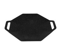 Bandeja Portátil Mango de Acero Inoxidable para Barbacoa Negra | Superficie Antiadherente y Lisa, Cocción Uniforme, para Filetes y Salchichas, Uso en Bbq Exterior