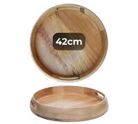 Bandeja Portavelas Decorativa de Madera Marrakesch, Boho, 40 cm