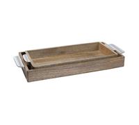 Bandeja Portavelas Decorativa de Madera Marrakesch, Boho, 40 cm