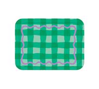 Bandeja Rectangular de Madera para Servir en un Bonito diseño de Cuadros Verdes | para té de la Tarde, café, Bebidas l Alimentos sándwiches | Madera de Abedul sostenible de Suecia | Apto para