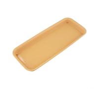 Bandeja rectangular de resina para plantas para interiores y exteriores, colector de goteo de base gruesa para protección del suelo contra el suelo y el agua, beige, marrón, S, M, L, XL (marrón M)