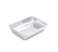Bandeja rectangular grande para alimentos, base estable de acero inoxidable | Estabilidad de fondo plano, ideal para parrillas de barbacoa, cocina al aire libre, construcción resistente de acero 201