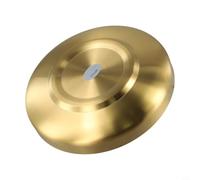 Bandeja redonda de acero inoxidable dorado con aislamiento de doble capa y base antideslizante, para servir postres, frutas y aperitivos (17 cm)