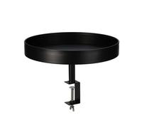 Bandeja redonda de metal pintado en negro - ø 36cm, profundidad 5cm - con tornillo de sujeción 7 cm