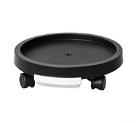 Bandeja redonda para macetas con ruedas, plataforma de plástico resistente con ruedas para jardín interior, soporte de base de rodillo móvil para plantas en maceta (8.7 pulgadas)