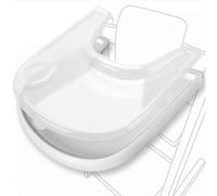 Bandeja y cubierta de repuesto para trona Stokke Tripp Trapp | Combo de bandeja blanca mate + cubierta transparente para una fácil limpieza y fuerte succión