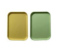 Bandejas de Desayuno Rectangular Pequeña XUEHOU 2 Pieza Mini Bandeja Comida Rápida Bandeja de Té de Cocina Bandeja para Servir Reutilizable para Cocina Café 24 x 17 cm