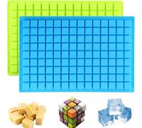 Bandejas Para Cubitos Hielo, 2 Piezas Moldes de Cubitos Hielo, Cubitera Silicona para Agua, Cola, Cócteles, Puré de Frutas (126 Cavidad)