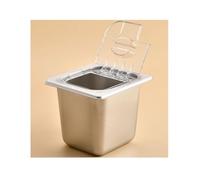 Bandejas Recipiente Gastronorm GN 1/6 2.5"/3.9"/ 5.9",Tapa Abatible Transparente,Apto Para Alimentos Horno Baño María,Acero Inox Rectangular Contenedor De Ingredientes,1/6（17.8*16.5cm）,15cm/5.9”