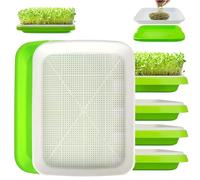 Bandejas Semilleros de Germinacion,4 Bandejas Semilleros,32 * 24 CM,Semilleros de Germinacion,Propagador Hidropónico Saludable Libre BPA,Hidroponia Germinador de Semillas