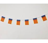 Bandera de Comunidad Valenciana - 40 Unidades, Guirnalda 11.4M, Banderines 14 x 21 cm para Decoraciones de Bares