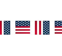 Bandera de USA Guirnalda para Temática Fiesta - 10 Metros - Multicolor
