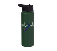 Bandera del latido del corazón de Nueva Zelanda Stainless Steel Insulated Water Bottle