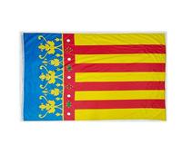 Bandera XL para exteriores, 225 x 150 cm, balcón reforzado y 2 ojales metálicos, Comunidad Valenciana
