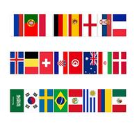 Banderas con postes pequeños, 50 países Bandera internacional del palo del mundo Mini banderines nacionales de mano en palos 50 piezas, países internacionales