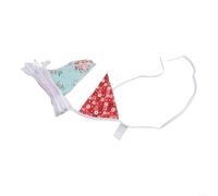 Banderines de tela de estilo vintage de 33 pies de largo con 36 banderas triangulares para bodas, fiestas de cumpleaños, jardín y eventos especiales (colores mezclados)