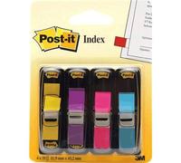 Post-it Marcapáginas finos 683-4AB – 4 colores básicos (11,9 x 43,1 mm)