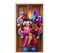 Banderola para Puerta de Carnaval Decoraciones De Cómic Festivas 90x180 Cm | Telón Fotográfico en Escuela Tienda Cocina Apartamento Entrada Casa y Sala de