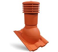 Bandloo VENTOS X Plus R DN150 - Ventilador de techo universal con drenaje de condensado para tejas de hormigón, ventilación de chimenea para techo inclinado, resistente a la intemperie y a los rayos