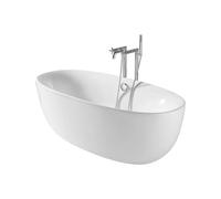 Bañera Acrílica Exenta Oval con Faldón Integrado y Desagüe 170x80x56cm Roca