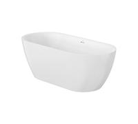 Bañera Acrílica Exenta Ovalada con Faldón Integrado y Desagüe 165x75x59cm Roca