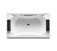 Roca Bañera acrílica Becool Biplaza rectangular 190x110x42 cm blanca Total Premium – Sin faldón