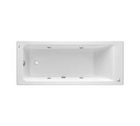 Bañera Acrílica Rectangular Hidromasaje con Pies Basic 140x70cm Roca