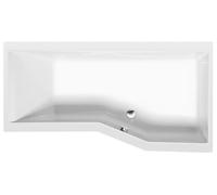 Bañera asimétrica de 160 x 85 x 70 cm, modelo VERSYS R, para instalación en el lado derecho, fabricada en acrílico