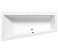 Bañera asimétrica Polysan ANDRA L, 180x90x45 cm, lado izquierdo, color blanco
