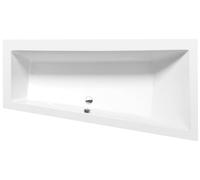 Bañera asimétrica Polysan ANDRA R, 170x90x45 cm, lado derecho, color blanco