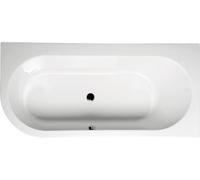 Bañera asimétrica Polysan ASTRA R, 165x80x48 cm, lado derecho, color blanco