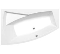 Bañera asimétrica Polysan EVIA L, 170x100x47 cm, lado izquierdo, color blanco