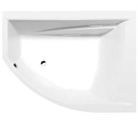 Bañera asimétrica Polysan TANDEM R, 170x130x50 cm, lado derecho, color blanco