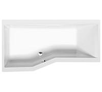 Bañera asimétrica Polysan VERSYS L, 170x84x70x47 cm, para la izquierda, color blanco