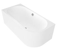 Bañera asimétrica Polysan VIVA L MONOLITH, 170x75x60 cm, color blanco