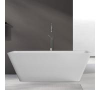 Bañera, bañera de acrílico independiente. Bañera independiente moderna con desagüe, dimensiones: 168 x 75 x 58 cm