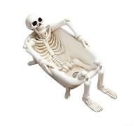 Bañera Calavera 16x8cm para estilo Rústico de Resina Bañera | Resina y ligera, agujero drenaje integrado, calavera bañera, para ideal suculentas
