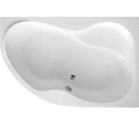Bañera compacta de 150 x 105 x 45 cm, modelo CIDLINA, para instalación en el lado derecho, color blanco