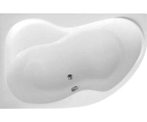 Bañera compacta de 150 x 105 x 45 cm, modelo CIDLINA, para instalación en esquina izquierda, color blanco