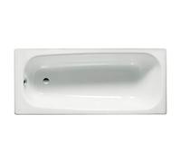 Roca Bañera Contesa rectangular 100 cm, acero esmaltado blanco, sin faldón, sin válvula