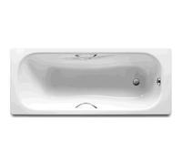 Bañera de Acero Esmaltado Rectangular Roca Princess 170x70 cm Blanca - Juego de patas universal / Sin faldón / Sin válvula