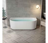 Bañera de acrílico, de media encimera o independiente – bañera angular u ovalada, disponible en versiones para la izquierda, el centro y la derecha, con dimensiones de 180x80 cm a 170x78 cm, e incluye