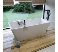 Bañera de acrílico rectangular independiente, marca Belvit, modelo Hong Kong, dimensiones 162x72 cm