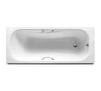 Roca Bañera Princess 150x75 cm Acero esmaltado Blanca - Reposacabezas, faldón lateral, sin válvula