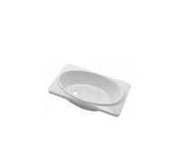 Bañera encastrable de acrílico 100x50 cm color blanco elegante y moderno Babybath de Unisan - Con válvula click-clack
