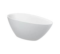 Bañera Exenta de Stonex con Diseño Oval en Acabado Color Perla Kauai Blanco Roca