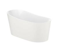 Bañera Exenta Ovalada de Stonex Exterior Beige de Maui Round 150x70x66cm Blanco Roca