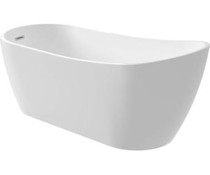 Bañera independiente, asimétrica, de acrílico - 160 cm