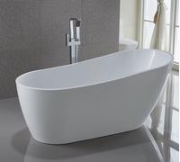 Bañera independiente de acrílico, 170 x 80 x 72 cm, color blanco, con desagüe sifónico, válvula de desagüe y patas